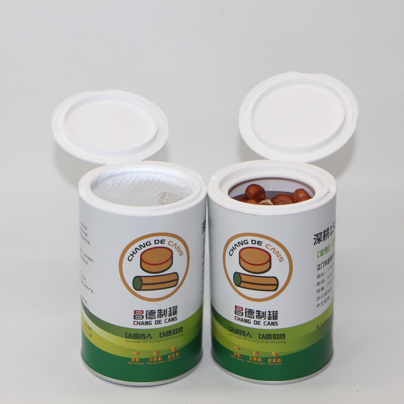 Shaker Paper Cans with Easy Peel Off Lid