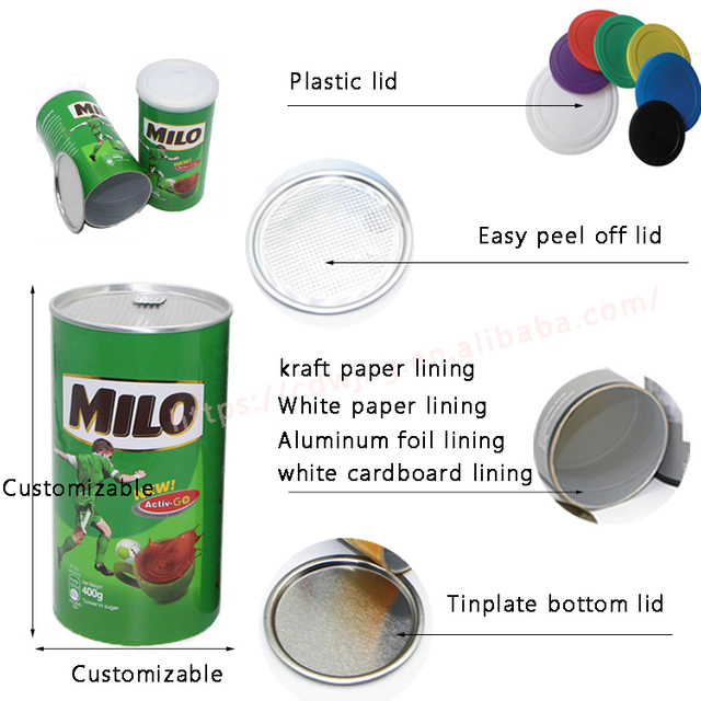 Easy peel off lid paper can details