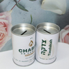 Custom Charity Paper Tubes High Quality Eco-friend Composit Box with Metal Cover