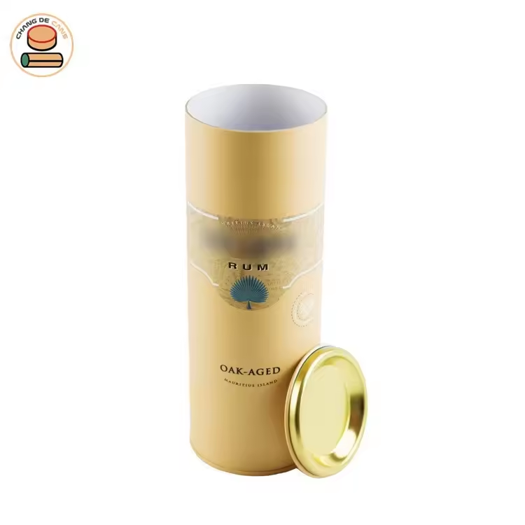 Round Wine Packaging Bottle Paper Tube Packaging Box Cylinder Paper Tube Packaging For Gift Perfume Candle 