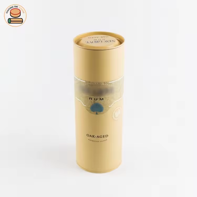 Round Wine Packaging Bottle Paper Tube Packaging Box Cylinder Paper Tube Packaging For Gift Perfume Candle 