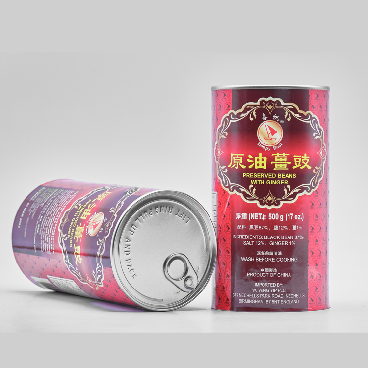 High Quality Recycle Kraft Paper Cans Food Grade Cans with Metal Lid Easy Pull Ring Paper Tube Net Coffee Snacks