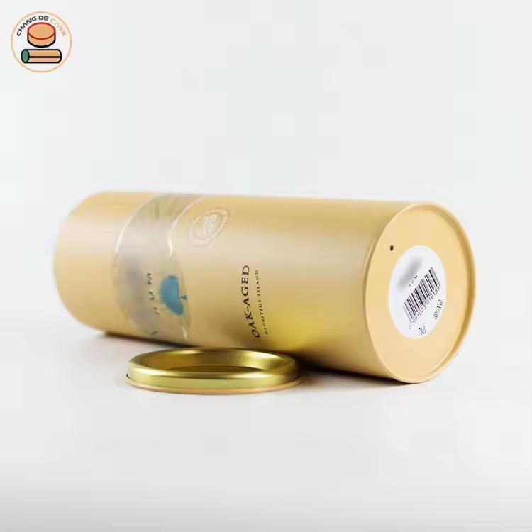 Round Wine Packaging Bottle Paper Tube Packaging Box Cylinder Paper Tube Packaging For Gift Perfume Candle 