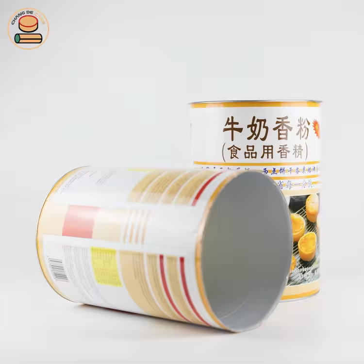 Edible Essence Paper Tube Packaging for Milk Powder Airtight Eco-Friendly Can Jar for Cookies Stamped Printing Handling