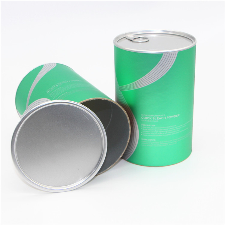 High Quality Recycle Kraft Paper Cans Food Grade Cans with Metal Lid Easy Pull Ring Paper Tube Net Coffee Snacks