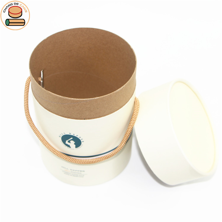 Biodegradable Double-Compound Kraft Paper Tube Packaging Moon Cakes Pizza Other Foods Featuring Cord Gift Box Cord Gift Box