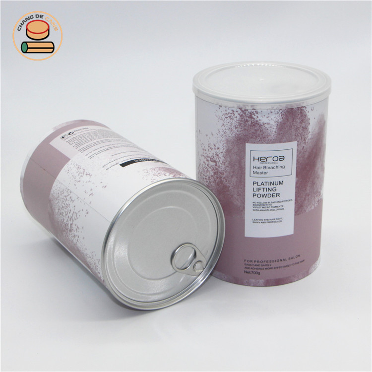 Chocolate Cylinder Craft Cans Metal Bottom with PE Cover