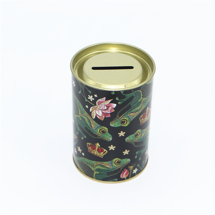 Charity round paper money box with coin slot