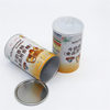 Round Easy Pull Ring Lid Paper Can For Powder Snacks