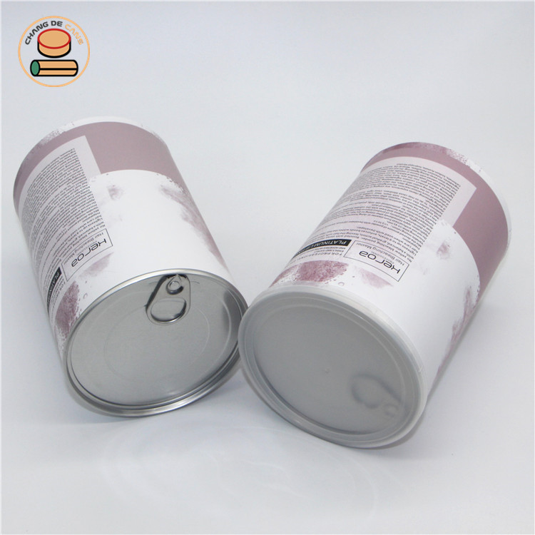 Chocolate Cylinder Craft Cans Metal Bottom with PE Cover