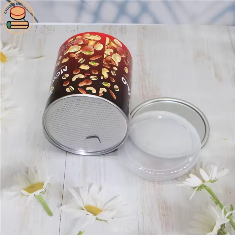 Custom Aluminium Foil Paper Airtight Can Cylinder Packaging Paper Composite Can Food Paper Tube Packaging