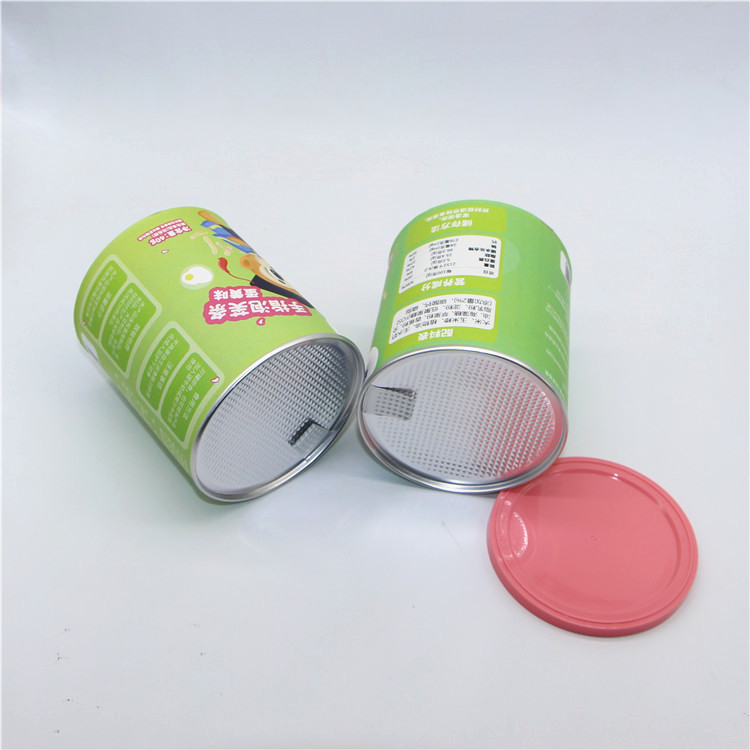 Eco-Friendly Food Grade Paper Tube with Easy Peel Lid for Coffee Beans Food Powder Tea Packaging Canister Jar Bottle Box