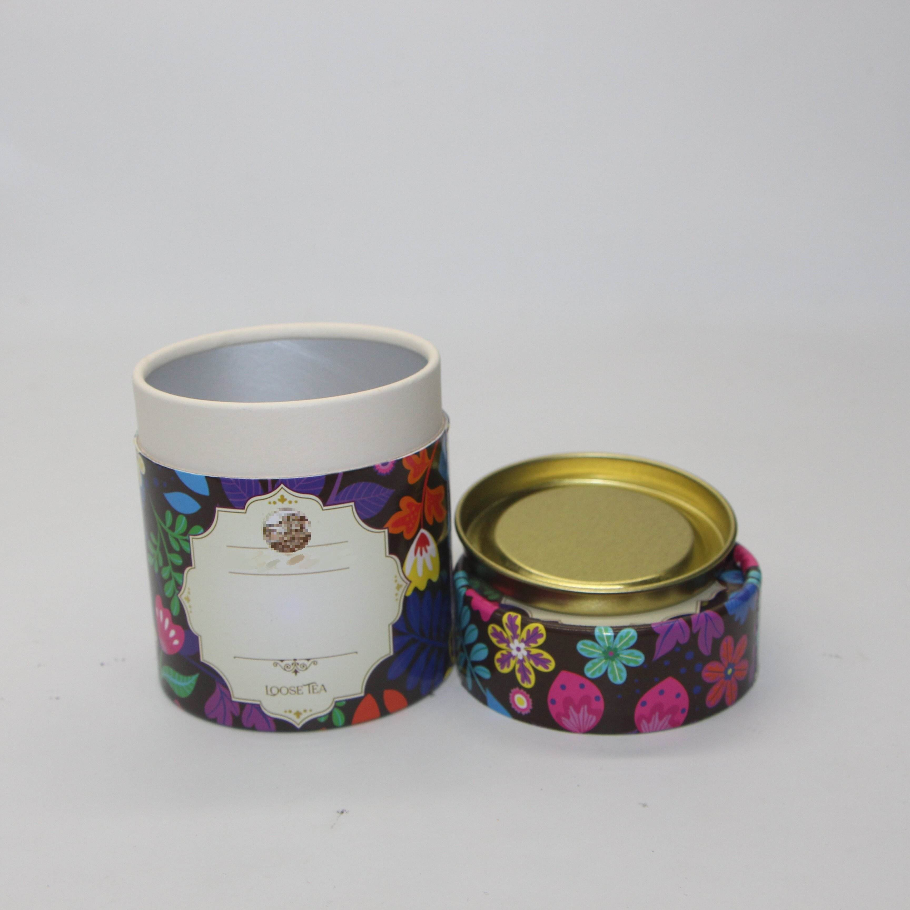 Double-Layer Cylinder Tea Food Coffee Drinks Push-Up Paper Packaging Gift Boxes Cardboard Paper Tube Box Containers