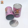 Eco-friendly Paper Tube Packaging Kraft Tube Packaging For Tea Box Composite Lid Paper Tube For Powder Packaging