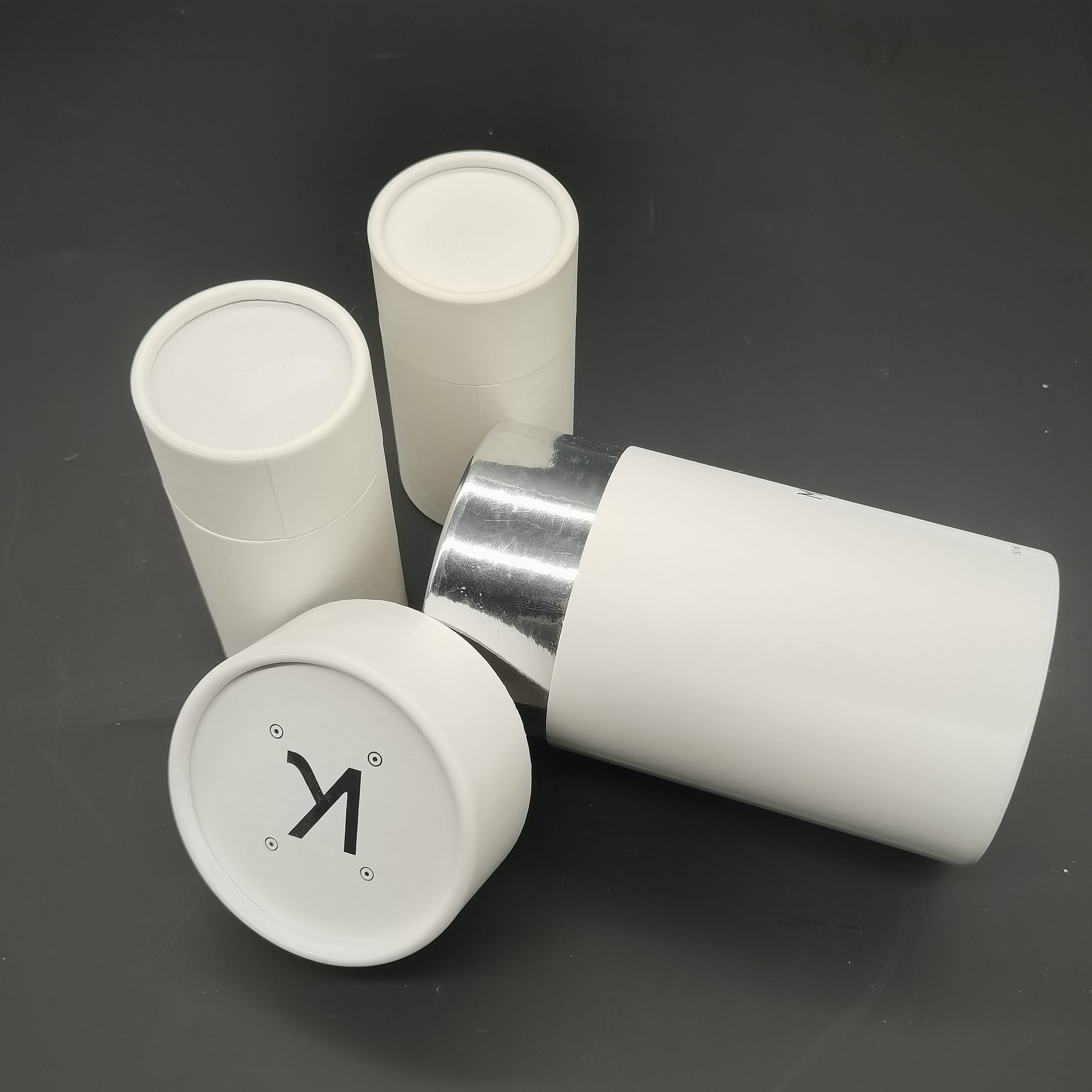 Customizable Kraft Cylinder Packaging Box Bio-Degradable Paper Tube for Cosmetics Stamping Feature