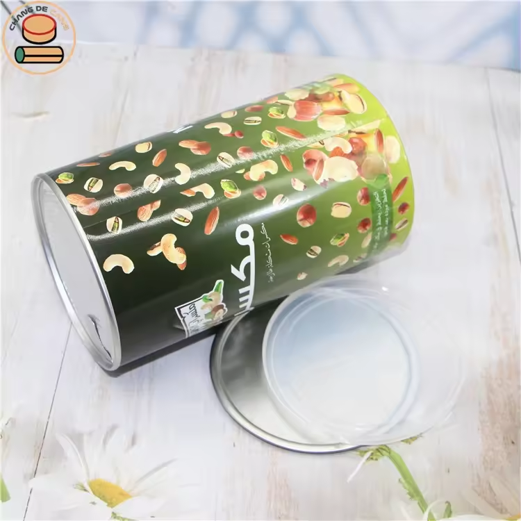 Custom Aluminium Foil Paper Airtight Can Cylinder Packaging Paper Composite Can Food Paper Tube Packaging