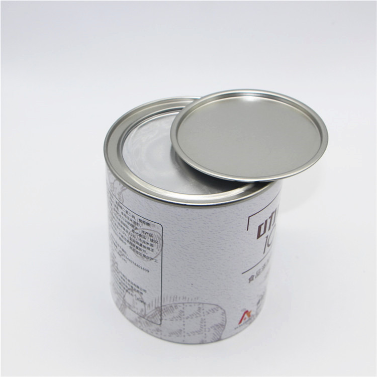 Food Grade Composite Paper Tube Packaging For Food Powder Baking Powder With Sealed Tinplate Lid Paper Can Food Jar