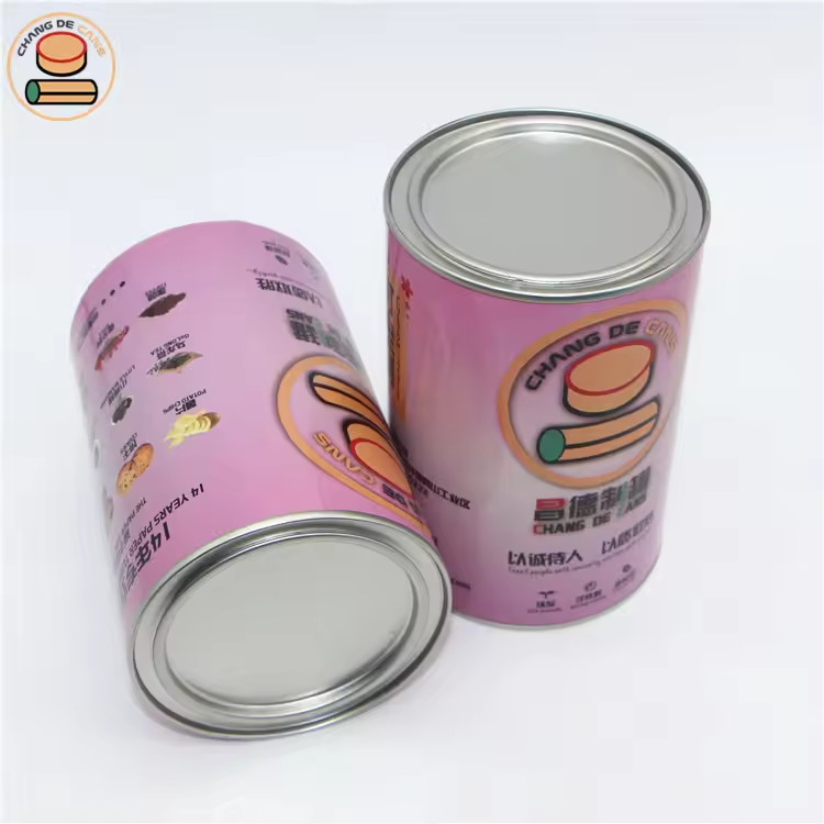 Eco-friendly Paper Tube Packaging Kraft Tube Packaging For Tea Box Composite Lid Paper Tube For Powder Packaging